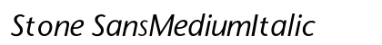 Stone SansMediumItalic Preview