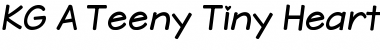 KG A Teeny Tiny Heart Regular Font