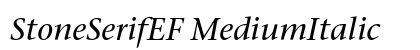 StoneSerifEF MediumItalic Preview