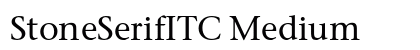 StoneSerifITC Medium preview