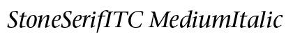 StoneSerifITC MediumItalic Preview