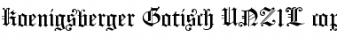 Koenigsberger Gotisch UNZ1L Font