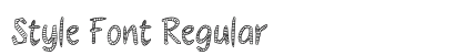 Style Font Regular preview