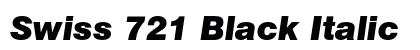 Swiss 721 Black Italic Font Preview
