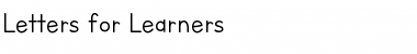 Letters for Learners Font