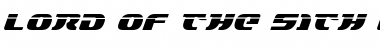 Lord of the Sith Laser Italic Font
