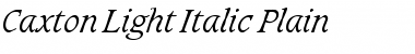 Caxton Light Italic Regular Font