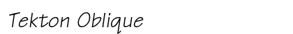Tekton Oblique preview