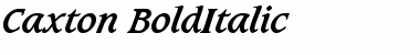 Caxton-BoldItalic Regular Font