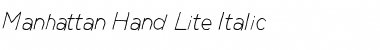 Manhattan Hand Lite Italic Font