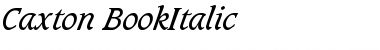 Caxton-BookItalic Font