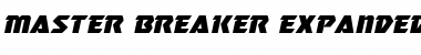 Master Breaker Expanded Italic Font
