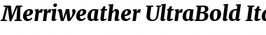 Merriweather UltraBold Italic Font