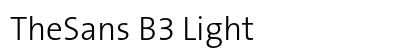 TheSans B3 Light Preview
