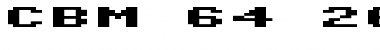 CBM-64 20 Column Normal Font