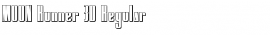 MOON Runner 3D Regular Font