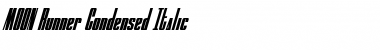 MOON Runner Condensed Italic Font