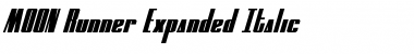 MOON Runner Expanded Italic Font