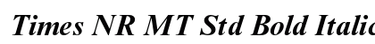 Times NR MT Std Bold Italic