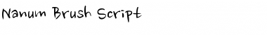 Nanum Brush Script Regular Font