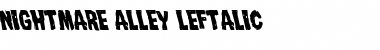Nightmare Alley Leftalic Italic Font