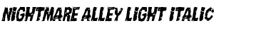 Nightmare Alley Light Italic Light Italic Font