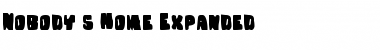 Nobody's Home Expanded Expanded Font