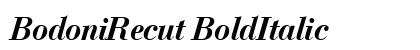 BodoniRecut BoldItalic Preview
