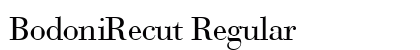 BodoniRecut Regular preview