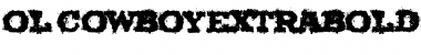 Ol' Cowboy Font