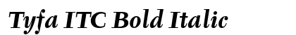 Tyfa ITC Bold Italic preview