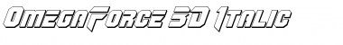 OmegaForce 3D Italic Italic Font