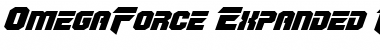 OmegaForce Expanded Italic Font