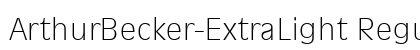 ArthurBecker-ExtraLight Regular preview