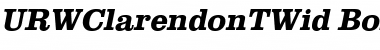 URWClarendonTWid Bold Oblique Font