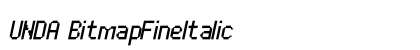 UNDA BitmapFineItalic Preview