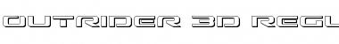 Outrider 3D Font