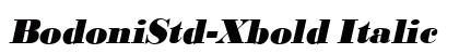 BodoniStd-Xbold Italic preview