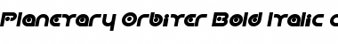 Planetary Orbiter Bold Italic Font