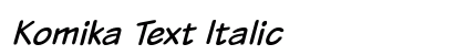 Komika Text Italic Preview