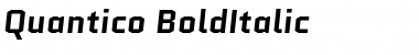 Quantico Bold Italic Font