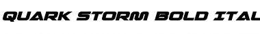 Quark Storm Bold Italic Font