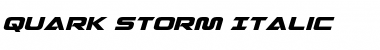 Quark Storm Italic Font