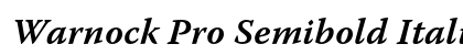 Warnock Pro Semibold Italic Caption Preview