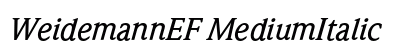 WeidemannEF MediumItalic preview