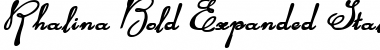 Rhalina Bold Expanded Italic Font