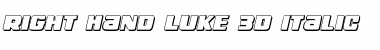 Right Hand Luke 3D Italic Font