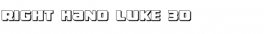 Right Hand Luke 3D Regular Font