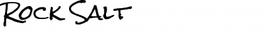 Rock Salt Font