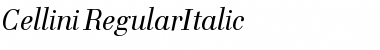 Cellini-RegularItalic Regular Font